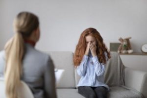 girl at grief and loss therapy